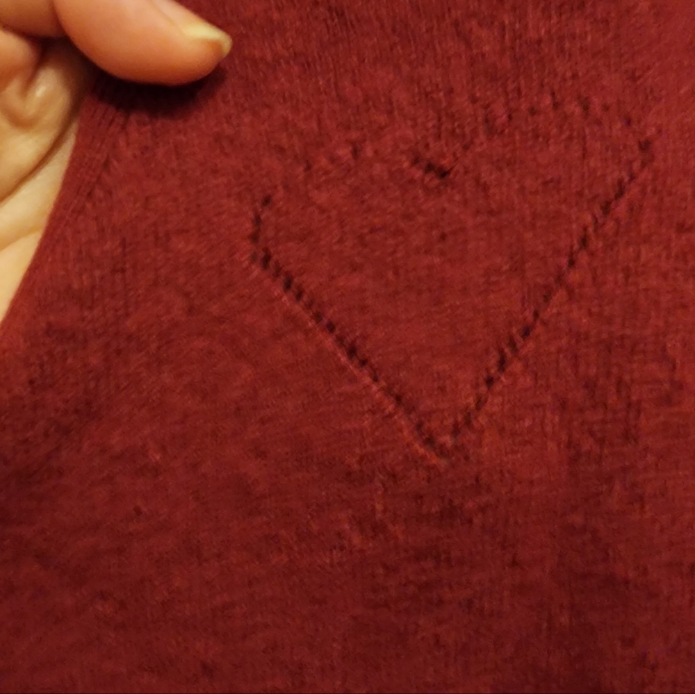 SPLENDID Burgundy Cropped Cardigan Sweater - Tagged XL Fit M/L - Picture 5 of 9